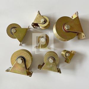 Roulettes rigides à double roulement robustes Roues à rouleaux coulissantes <span class=keywords><strong>Roulette</strong></span> à rainure en V - Product Image 2