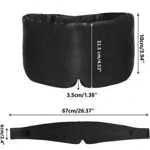 Bandeau ajustable en satin personnalisé avec sangle élastique, masque de sommeil occultant pleine taille pour hommes et femmes - Product Image 2