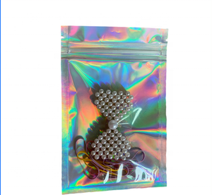Wholesale Flat Mylar Holographic <strong>Bags</strong> Zipper Reusable Smell Proof Free Samples <strong>Rainbow</strong> Color Resealable <strong>Bags</strong> Made PE PET Plastic - Product Image 6