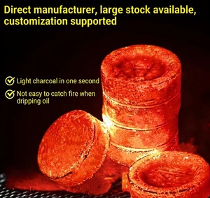 Charbon à chicha de haute qualité 40 mm à allumage rapide en bois de fruit, en stock, personnalisable pour <span class=keywords><strong>Al</strong></span> <span class=keywords><strong>Fakher</strong></span> - Product Image 2