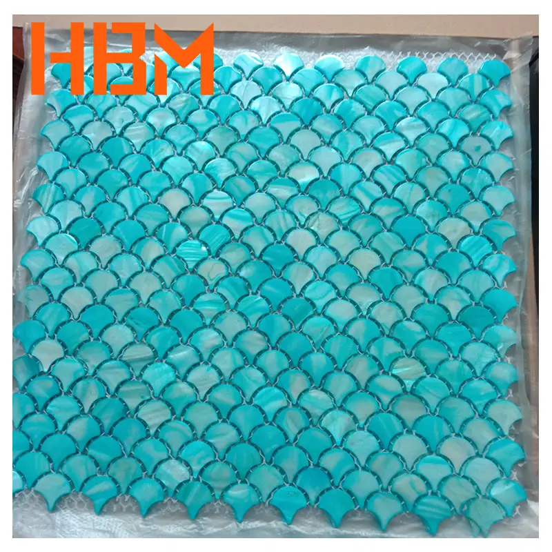 Natural Shell Mother Of Pearl Mosaic Seashell Tile leaf Design for kitchen