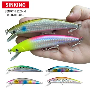 Big Minnow 40g 120mm pesante <span class=keywords><strong>artificiale</strong></span> duro tutti gli strati pesca Swimbait <span class=keywords><strong>per</strong></span> branzini <span class=keywords><strong>per</strong></span> trote sgombro esche Wobbler - Product Image 3