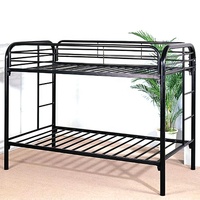 Lits superposés à deux étages pour enfants Rangement de lit en métal pour chambre à coucher Hôtel Mobilier scolaire Fer à repasser Double disponible