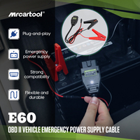 MRCARTOOL E60 ECU Notstromversorgungskabel 12V OBD2 Fahrzeug-Notstromversorgungskabel Plug-and-Play Starke Kompatibilität