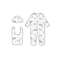 Conjuntos de Ropa de Pascua para Bebés Recién Nacidos 2026, Juego de 3 Piezas: Mameluco, Gorro y Baberos para Bebé, Body para Recién Nacido