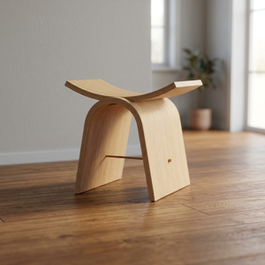 Tabouret de douche moderne en bois à poser au sol, siège de bain incurvé, chaise de toilette, mobilier de salle de bain, décoration toutes saisons - Product Image 3