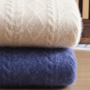 Wholesale 100% Pure Custom Cashmere <strong>Sweater</strong> Man Semi-High Neck Oem Cable <strong>Knit</strong> Pullover Vintage Casual Slim-fit Knitwear - Product Image 4