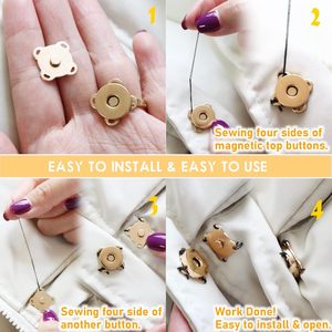 Từ Snaps nút, mận Snap đóng cửa cho ví túi xách quần áo 14mm và 18mm nam châm Fastener cho may DIY Craft - Product Image 6