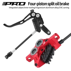 IIIPRO MTB Oil <span class=keywords><strong>Brake</strong></span> 4 Pistão Freio a Disco Hidráulico Dianteiro e Traseiro Freio 800mm/1550mm CNC Totalmente Interno Routing Split - Product Image 2