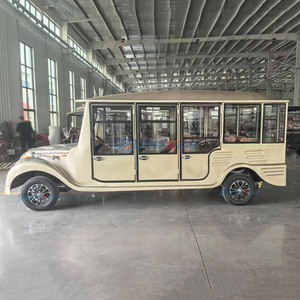 Mejor Precio, Vehículo Turístico Eléctrico Clásico Blanco para 11 Pasajeros, Auto Retro Vintage para Turismo con Batería de Litio - Product Image 3
