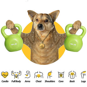 Juego de Pesas Rusas con Mango Ancho Recubiertas de Vinilo para Entrenamiento en Casa para Mujeres - Product Image 4