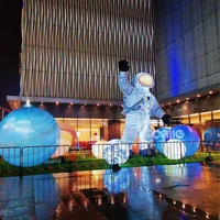 Dessin animé Spaceman événement scène décor publicité accessoires géant gonflable astronaute Air coup espace homme avec lumière LED