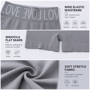 <span class=keywords><strong>Culotte</strong></span> confortable et respirante à taille haute, extensible, avec logo lettre, large ceinture, pour femme, en nylon sans couture - Product Image 4
