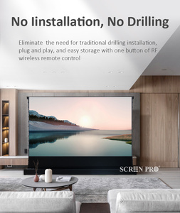 شاشة عرض <span class=keywords><strong>SCREEN</strong></span> PRO 3C مضادة للأشعة الليزرية بنسبة 16:9، ترتفع من الأرض، حامل أرضي، شاشات عرض رمادية آلية بضغط تلقائي 4K/8K ALR - Product Image 2