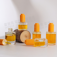 HOPECK Bouteille transparente 15/20/30/50ml Distributeur d'huile essentielle Bouteilles en verre transparent moulé avec compte-gouttes à bouton-poussoir 20/415 et 20/420