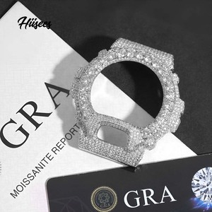 Sofort Lieferbar USA Lokaler Bestand DW6900 Vereistes Moissanit-Uhrengehäuse 925 Silber Iced Out Uhrenzubehör - Product Image 1