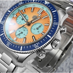 Saint Martin 40mm Diver <b>Chronograph</b> <b>Automatic</b> Watch Men's China Peacock SL-4801 Luminous Sapphire Waterproof 20Bar SN0118G-JS - Product Image 4