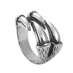 Anillo de Garra de Animal de Acero Inoxidable para Hombre, Estilo Punk, Diseño Geométrico Retro, Color Plateado, Joyería de Regalo Dongguan 213010 - Product Image 5