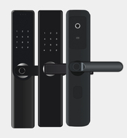 Cerradura Inteligente Glomarket con Control por Aplicación Wi-Fi, Huella Dactilar, Pantalla Táctil, Teclado Numérico, Llave, Cerradura Inteligente para Puerta de Madera