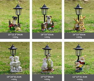 Lampe solaire personnalisée en forme d'animal (oiseau, vache, chien) – Ornements de jardin extérieur pour la décoration de cour, artisanat en résine (<span class=keywords><strong>mouton</strong></span>) pour le jardinage - Product Image 6