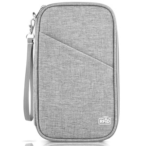 Porta Pasaportes Impermeable Premium con Bloqueo RFID, Organizador de Boletos de Viaje, Material de Poliéster, Estilo Minimalista, para Todas las Temporadas - Product Image 2