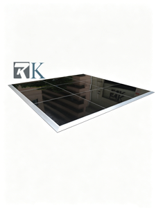 Easy install Dance Floor Party Wedding Event Flooring with Black panel Aluminum <b>Edging</b> - Product Image 2