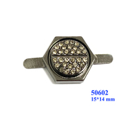 Boucles en métal plaqué or en forme de cœur, accessoires, strass, clips pour chaussures