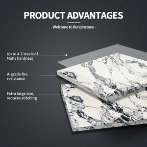 Runpin หินเทียม0แผ่นผนังซิลิกาแผ่นหินควอตซ์แผ่นใหญ่ขัดเงาเคาน์เตอร์ควอทซ์สไตล์โมเดิร์นสำหรับห้องครัว - Product Image 3