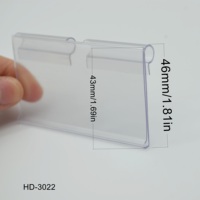 En Plastique transparent d'étagère porte-étiquette accrochante de crochet pour crochet en métal ou de canal