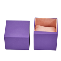 Boîte à bijoux portable personnalisable avec couvercle gaufré et base rembourrée, emballage en papier personnalisé pour cadeaux, emballage de bijoux