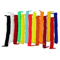 Lacets élastiques en polyester en spirale – Design bouclé extensible et pratique pour baskets, bottes et chaussures décontractées pour enfants, adultes et seniors