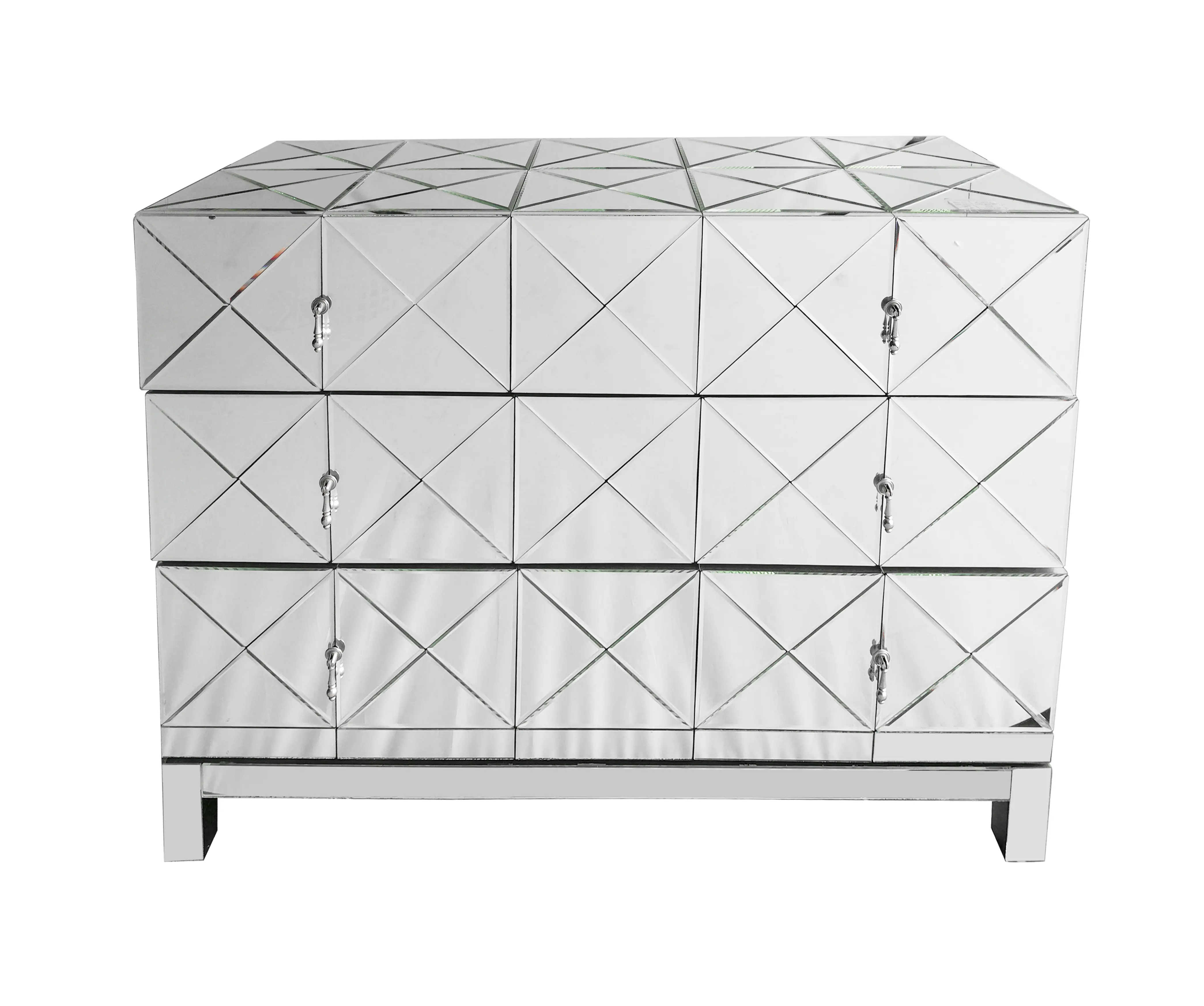 silver mirrored chest of drawers