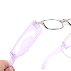 Gafas de lectura plegables para mujer, ligeras, con marco de plástico y metal, protección contra la luz azul, portátiles, con cordón, origen Taizhou - Product Image 4