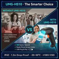 Lecteur de codes-barres 1D USB UMG-HS10 économique, lecteur CCD portable pour les points de vente des salons de beauté