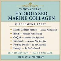 Compléments de collagène marin liquide hydrolysé, biotine, CoQ10, vitamine C, pour adultes, hydratation de la peau, des cheveux et des ongles
