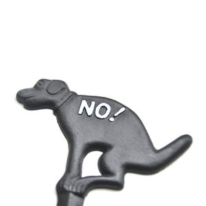 Statue de jardin en fonte motif chien, décoration de maison d'extérieur, drôle, signe de cour, en métal, pour pelouse - Product Image 2