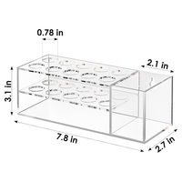 Support magnétique pour marqueurs effaçables à sec, détachable, montage facile, boîte de rangement murale moderne en acrylique transparent poli pour stylos, réfrigérateur