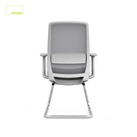 Chaise de conférence ergonomique en maille à dossier mi-haut au design moderne et confortable, chaise de visiteur en maille, chaise de bureau en maille pour salle de réunion