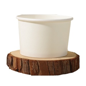 Gobelets en papier jetables pour crème glacée avec couvercles personnalisés, vente en gros, usage commercial, parfaits pour les cônes <span class=keywords><strong>de</strong></span> neige, les yaourts mélangés, les desserts - Product Image 4