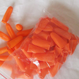 Ningning Latex Orange Textured Finger Cots Non-Sterile Disposable For Finger Protection Agriculture Forestry - Product Image 3