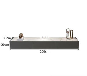 Muebles de sala de estar Soporte de exhibición de <span class=keywords><strong>TV</strong></span> acanalado Soporte de <span class=keywords><strong>TV</strong></span> flotante <span class=keywords><strong>LED</strong></span> <span class=keywords><strong>Estantes</strong></span> de <span class=keywords><strong>TV</strong></span> colgantes montados en la pared modernos - Product Image 6