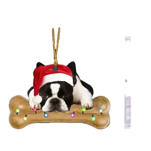 2D Acrylic phẳng Mặt dây chuyền trang trí xe Mặt dây chuyền xương Con Chó Ba lô Keychain trang trí món quà tốt nhất cho quà tặng kỳ nghỉ
