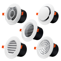 Nouvelle grille d'aération ronde en ABS à clipser, sortie d'air frais et grille d'évacuation pour la ventilation des conduits de climatisation centrale