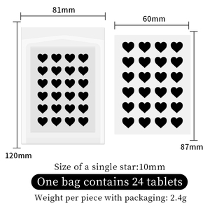 Patch de récupération de l'acné hydrocolloïde coloré multicolore coeur points paillettes facile à peler pour le visage végétalien amical 24 soins de la peau - Product Image 5
