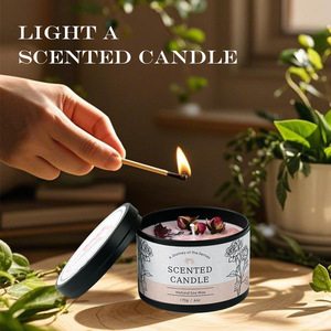 Lanjo Natural Soy Wax Scented <b>Candles</b> 20 Hours Long Lasting Burning Travel Tin <b>Candles</b> for Stress Relief Relaxation BathYoga - Product Image 3