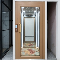 Porte battante manuelle personnalisée avec panneau en verre et éclairage LED pour villa, maison, appartement, hôtel, ascenseur, palier
