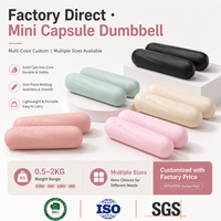 Haltères de Pilates en silicone souple antidérapant de 0,5 à 2,0 kg, personnalisables avec logo, faible MOQ, durables et portables pour l'aérobic – Vente en gros