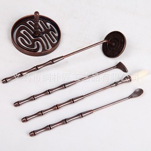 Pure <b>copper</b> incense seal, incense ceremony set, tools and supplies, 6cm incense rubbing mold, incense <b>powder</b>, retro incense - Product Image 5