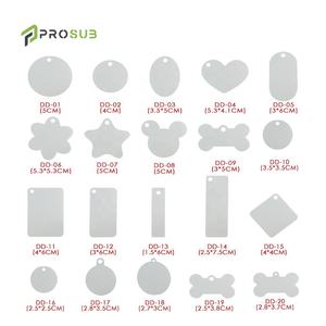 Prosub थोक डबल पक्षीय उपकरण खाली विभिन्न आकार बनाने की क्रिया एल्यूमिनियम आभूषण पालतू चाबी का गुच्छा टैग पेंडेंट के साथ श्रृंखला - Product Image 6