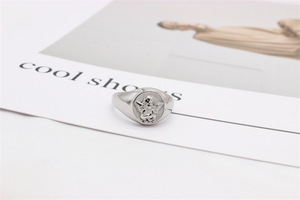 Bague en acier inoxydable de haute qualité, délicate, personnalisée, style rétro, amour, cupidon, <span class=keywords><strong>ange</strong></span>, pour hommes et femmes, bijoux de mode - Product Image 5